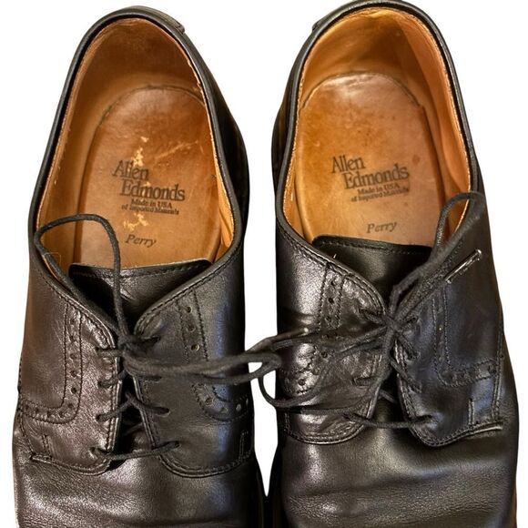 Allen Edmonds Perry Black Leather Men's Event Classic Shoes Size 9 - Picture 6 of 10